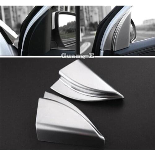 For Hyundai Tucson 2015 2016 2017 2018 ABS Chrome Stick A Column Interior Audio Speak Window Windshield Side Triangle Lamp Trim