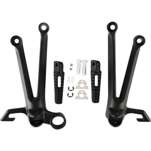 Motorcycle Matte Black Rear Foot Peg Footrest Bracket Set Fit For Suzuki GSXR1000 2005-2006