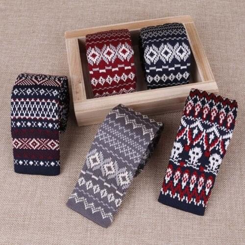 Linbaiway 5.5cm Knitting Ties for Mens Knitted Flat Head Striped Tie Slim Neckties For Wedding Formal Dress Cravat Custom Logo