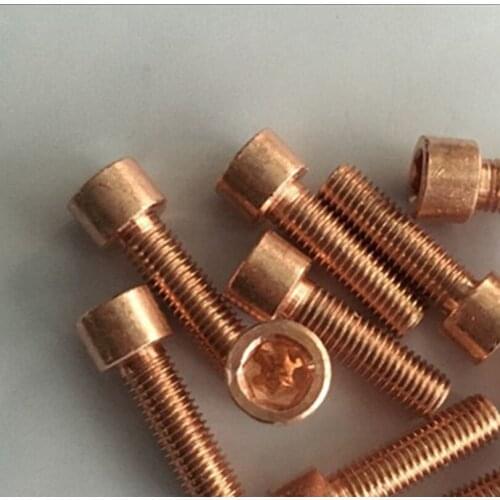 M8 M10 M12 M16 M20 T2 copper Allen cylindrical head screws hex socket cup screw mechanical bolts fasten bolt 16mm-60mm long