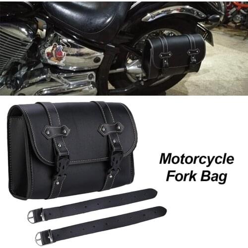 Motorcycle side luggage saddle bag PU leather luggage saddle bag storage tool bag general PU leather storage tool bag