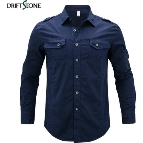 Men Military Breathable Long Sleeve Shirt Slim Fit camisa masculina Khaki Blue Army Green Shirt Tactical Clothing