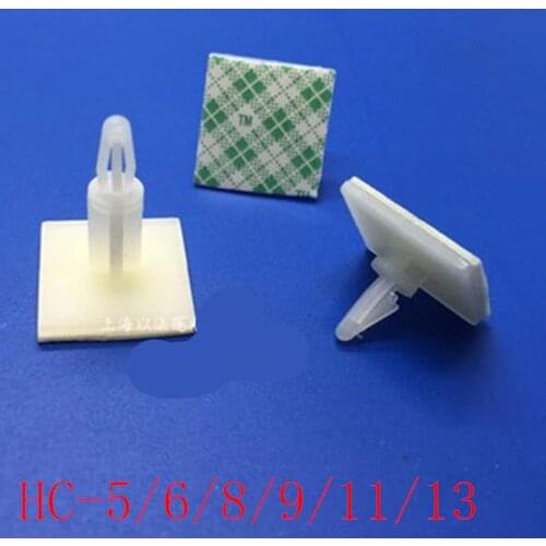 HC-5/6/8/9/11/13 Nylon Plastic (3M GLUE)stick on PCB Spacer Standoff 3mm Hole support Locking Snap-In Posts fixed clips Adhesive