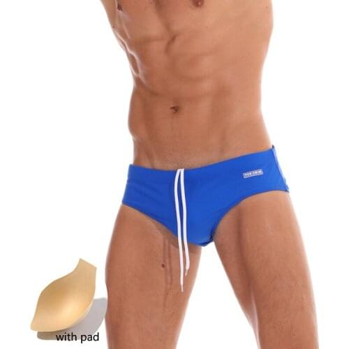 Swimwear Pad Push Up mayo Bikini Briefs maillot de bain Mens Beach Swimsuit Sexy Male Sport Swim Surfing Elastic Sunga Trunks