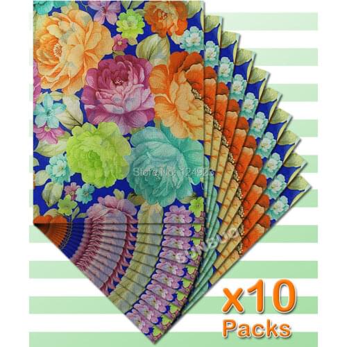 10 packs 20 PCS total Rose floral multicolor African Sego headtie Head Tie Wraps Gele scarf for Aso Ebi Royal blue Lemon green