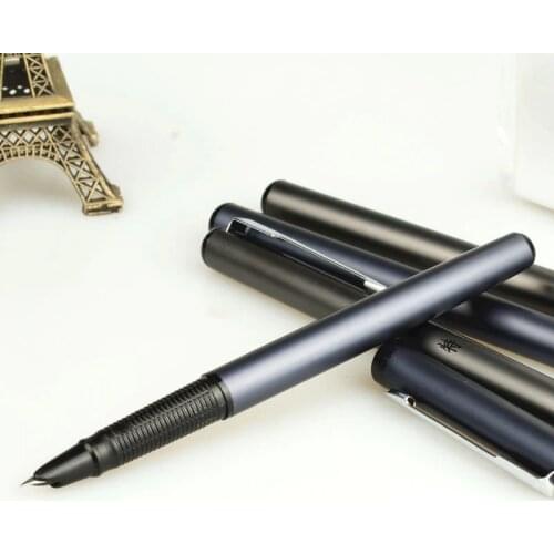 Hero 266 Aluminum fountain pen thin calligraphy art pen Classic frosted blue gray students antique collecti FREE shipping