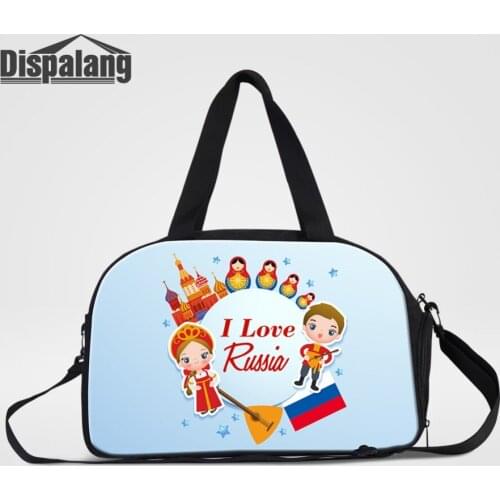 Dispalang Russian Doll 3D Printing Women Travel Bags Hand Luggage Canvas Duffle Bag Organizer Girls Weekend Luggage Bags Handbag
