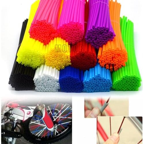 Universal Mototrcycle Dirt Bike Wheel Spoke Skins Wrap Tube Decor For BMW Honda YAMAHA Kawasaki Suzuki Husqvarna Beta Sherco