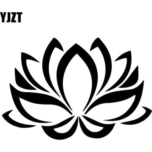 YJZT 16.7X11.4CM LOTUS FLOWER Fashion Window Glass Decoration Car Sticker Decals C25-1197