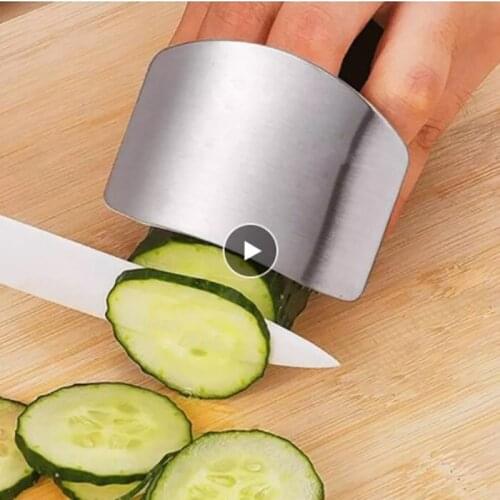 Stainless Steel Hand Finger Protector Slice Safe Guard Kitchen Cooking Products Gadgets Cut Vegetable Knives Kitchen Accessories