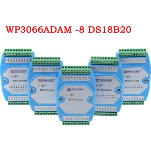 1pcs DS18B20 temperature acquisition module 8 RS485 MODBUS communication-WP3066ADAM