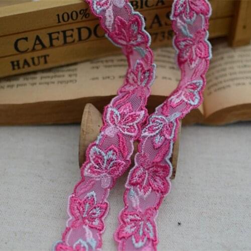 15Yards Embroidered Lace Trim Hair Braid DIY Craft Floral Water Soluble Cloth Material Sewing Fabric Applique Mesh Lace Ribbon