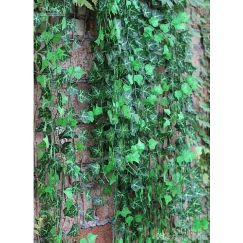2.5 M long Simulation Ivy Rattan Climbing Vines Green Leaf Artificial Silk Virginia Creeper Wall Decoration Home Decor