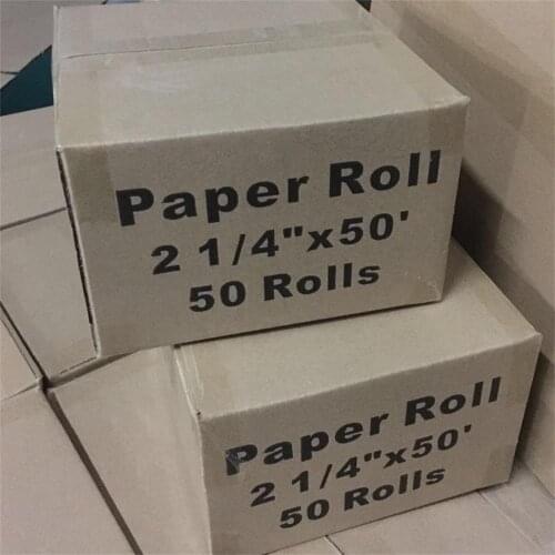 2 1/4" x 50' Thermal Paper (50 Rolls) 57x40 cash register machine rolls