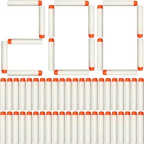200Pcs Solid Head Refill Darts For Nerf N Strike Elite Glow At The Dark Bullets Pack White Luminous EVA Foam Bullets For Nerf
