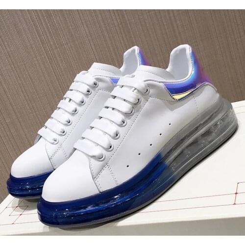 2019 Luxury Brand Designer McQueen Shoes Men Casual Shoes Platform Sneakers AIR Buffer Men Cushion White Chunky Designer
