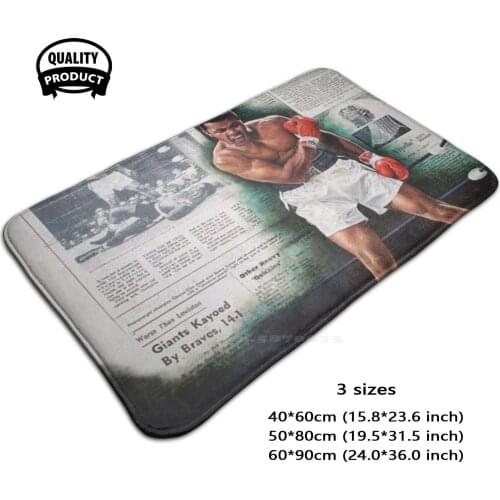 Muhammad Ali Vs Liston 3D Soft Non-Slip Mat Rug Carpet Foot Pad Muhammad Ali Liston Legend Boxing