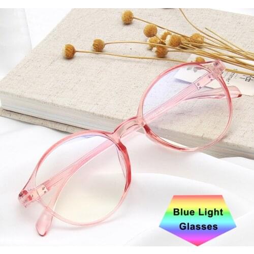 Anti Blue Blocking Reading Glasses for Women Men Retro Round Computer Office Eyeglasses Frame Light Radiation Protection Eyewear