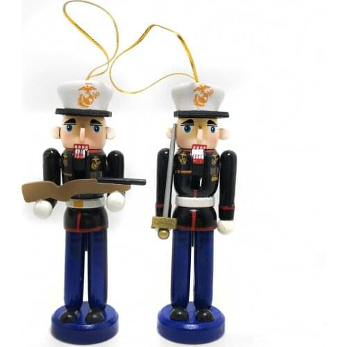 Free shipping 12CM Movable doll puppets Boutique nutcracker Sailor soldier, wood hand-painted walnut gifts 2 pcs/lot HT139