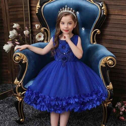 Childrens embroidery formal princess dress girl elegant birthday party dress girl dress baby girl Christmas clothes