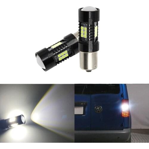 For VW Caddy MK2 MK3 MK4 1996-2018 CANbus 1156 P21W BA15S 3030-SMD Projector Led Backup Reverse Lights