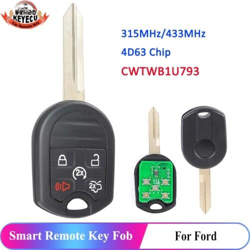 KEYECU Replacement Remote Key Fob 5B for Ford Flex Explorer Taurus Mustang 2012-2017 CWTWB1U793