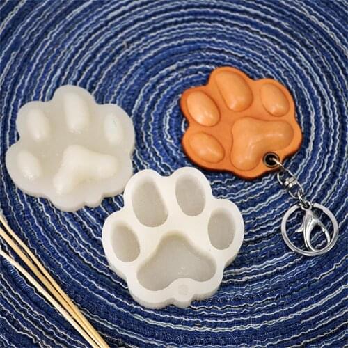 DIY Handmade Leather Goods Silicone Baking Mold Dog Bone Dog Footprint Cake Mold Mould Baking Tool Kitchen Creative