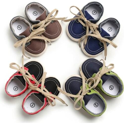 Newborn Infant Baby Boy Girl Crib Shoes Toddler Sneakers PreWalker Trainers 0-18M