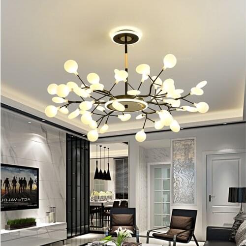 Firefly chandelier Restaurant Bedroom postmodern lighting Home Romantic Decoration tree chandelier G4 110-220V glass bubble lamp