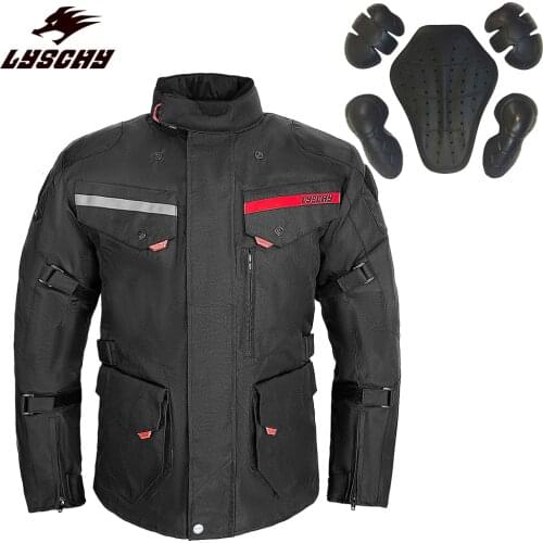LYSCHY Motorcycle Jacket Winter Moto Suit Motorbike Riding Jacket Motocross Jacket Breathable Waterproof Motorcycle Protection