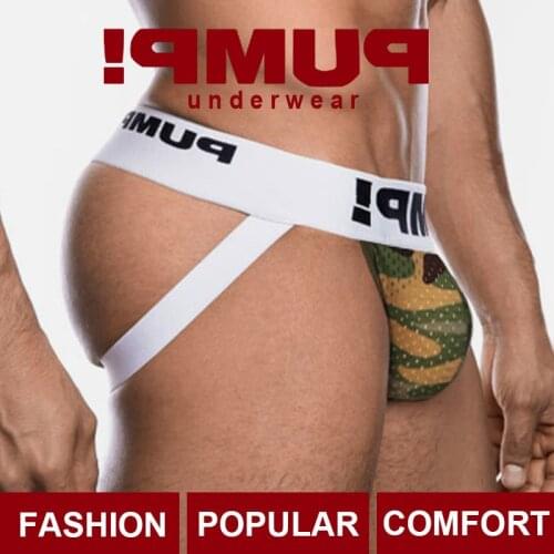 Cotton Breathable Gay Men Sexy Underwear Thong Men Jockstrap Solid Mens Underpants Mens Thongs And G strings Sexi Lingerie