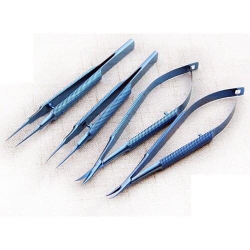 Stainless steel/Titanium alloy instruments set forcep needle holder scissor Ophthalmic instruments