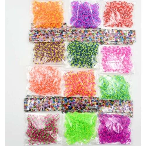 600 Pcs Rubber Loom Bands Set Kid DIY Toys Bracelet Silicone Rubber Bands Elastic Weave Loom Bands Toy Children Goods