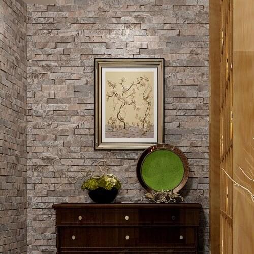 3d Wallpaper Brick Vintage For Living Room,shop Decor Imitation Stone Grain Wall Paper Waterproof Pvc Papel De Parede Tijolo