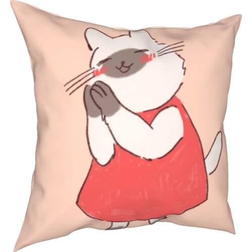 Knock lovely meow star illustration decoration cushion cover cushion cover 45 cm linen pillow residential culture