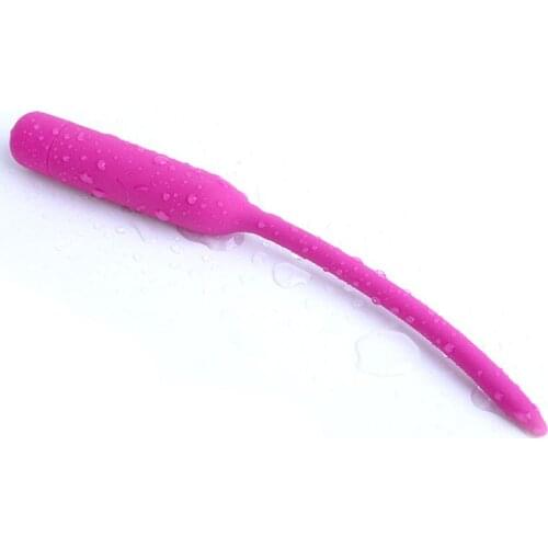 New 10 Frequency Urethral Vibrator Sound Catheter Male Female Penis Insert Device Silicone Dilator Penis Plug