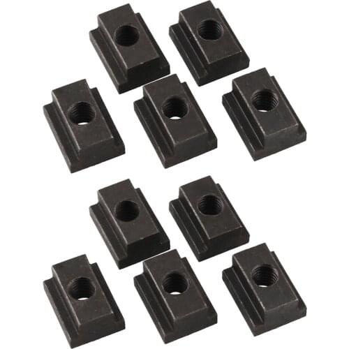 Sliding T Slot Nuts, Roll in T-Nut Aluminum Extrusion Profile, Carbon Steel Nickel-Plated