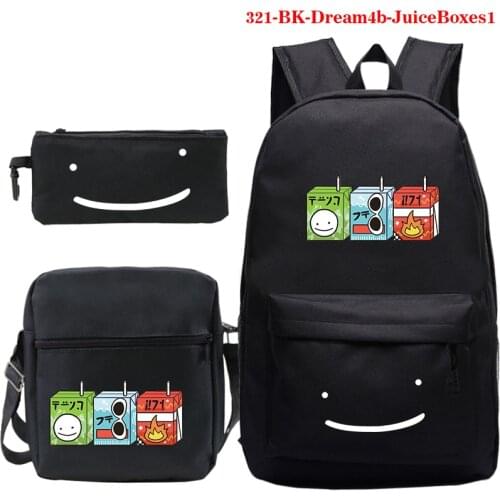 3Pcs/Set School Bags for Teenage Girls Dream Team Juice Boxes Backpack Women Book Bag Student Children Schoolbag Muchila Escolar