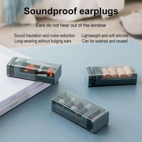 Ear Plug Silicone Sleeping Plugs Noise Reduction Device Earplugs Anti Noise Snore Sound Insulation Foam Sleep Dream Travel Nap