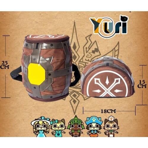 Yuri Monster Iceborne Hunter Partner Airou Handbag Canvas Messenger Bag Shoulder Bag Cosprey Prop Sa