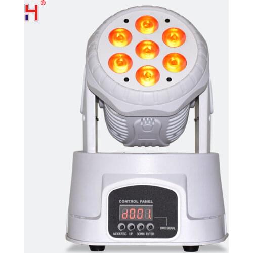 Led Wash 7X12W Moving Head Light Rgbw Dmx Stage Light Professional Dj Party Lights Wash Effect Stage Lights