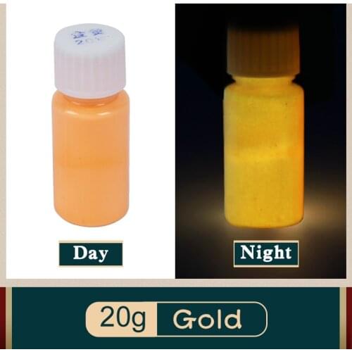 Golden Color Luminous Paint Noctilucent Powder 10g Per Pack Glow In Dark Fluorescence Arts DIY Party