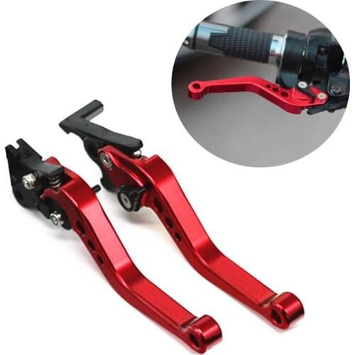 Dark Red CNC Motorcycle Drum Disc Hydraulic Line GY6 Brake Clutch Lever Grip Set