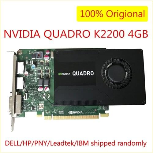 K2200 4GB PCI-E Video Professional Graphics Card For HP DELL PNY IBM NVIDIA QUADRO for Graphic Design Drawing 3D Modeling