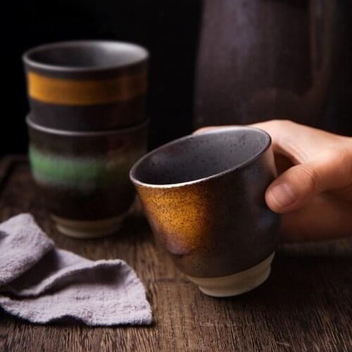 Japanese Underglazed Hand-painted Teacup Ceramic Tea Water Cup 150ml Restaurant Household Retro Wine Coffee Cup