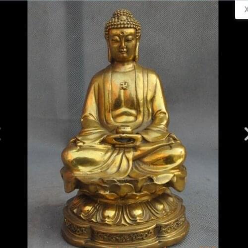 Zhmui8800626622+++8" chinese buddhism brass sakyamuni Shakyamuni HEALING MEDICINE BUDDHA statue