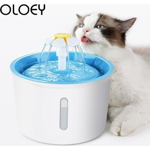 1.6L Automatic Pet Cat Water Fountain Drinking Mute Flower Water Dispenser with Filters Dog Cat Health Caring Drinker Product