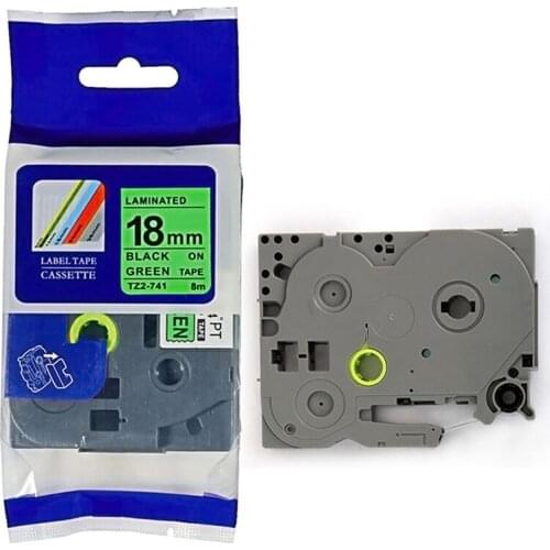 18mm Brother tze tape tz741 Tze-741 Tze741 tz741 tze 741 for P-touch label printer label maker ribbon tape cartridge tape