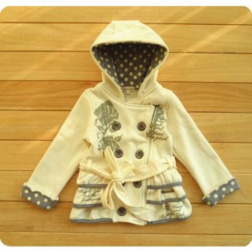 End Top Fashion Floral Girls Of 2015 Brand New Winter Coat, Childrens Coat Flowers, Kids Jackets And Coats Stock Free Shipping