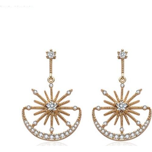 2020 Trendy Korea Earrings for Women Hoop Earrings Stars Moon Ear Rings Birthday Gifts oorbellen hangers